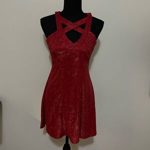 Red sparkle dress